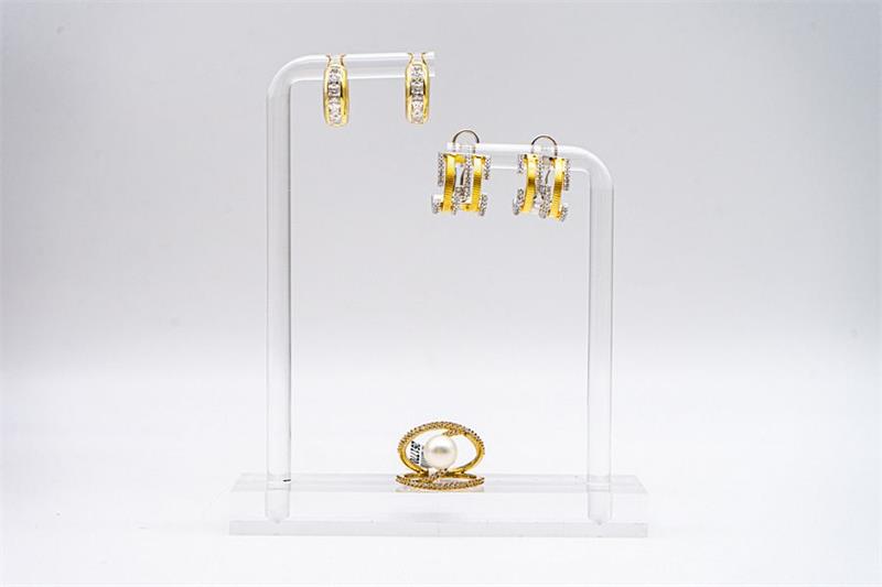 Lot De Bijoux Fantaisie - 5 Bracelets, 2 Paires Boucles D'oreilles, 1 Bague, 1 Pendentif, 1 Collier - Occasion Bon état